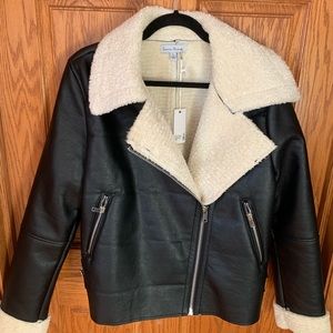 Motto Sherling Leather Jacket